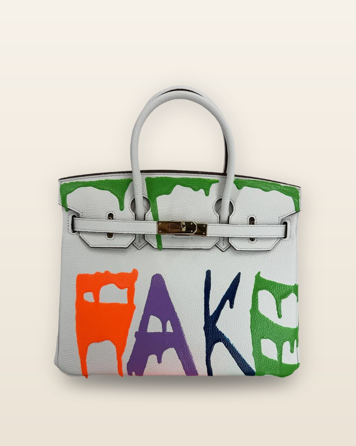 Kabelka Icona 30 Biela „FAKE“ – Limitovaná edícia 1/1