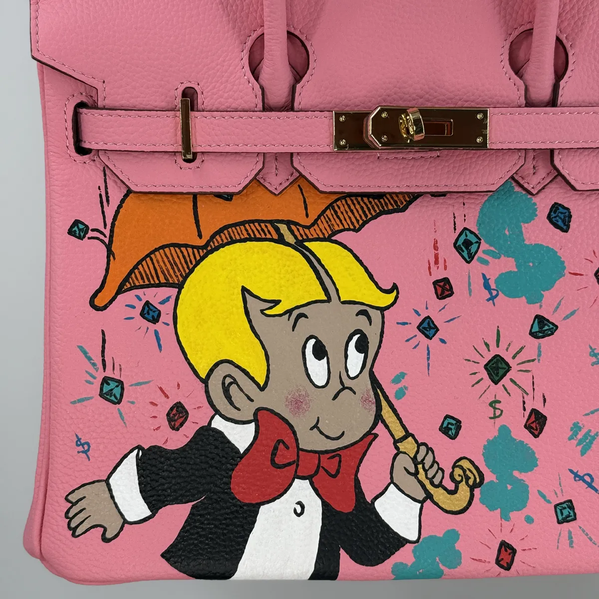 Kabelka Icona 30 “Pink Diamond Rain” – limitovaná edícia 1/1