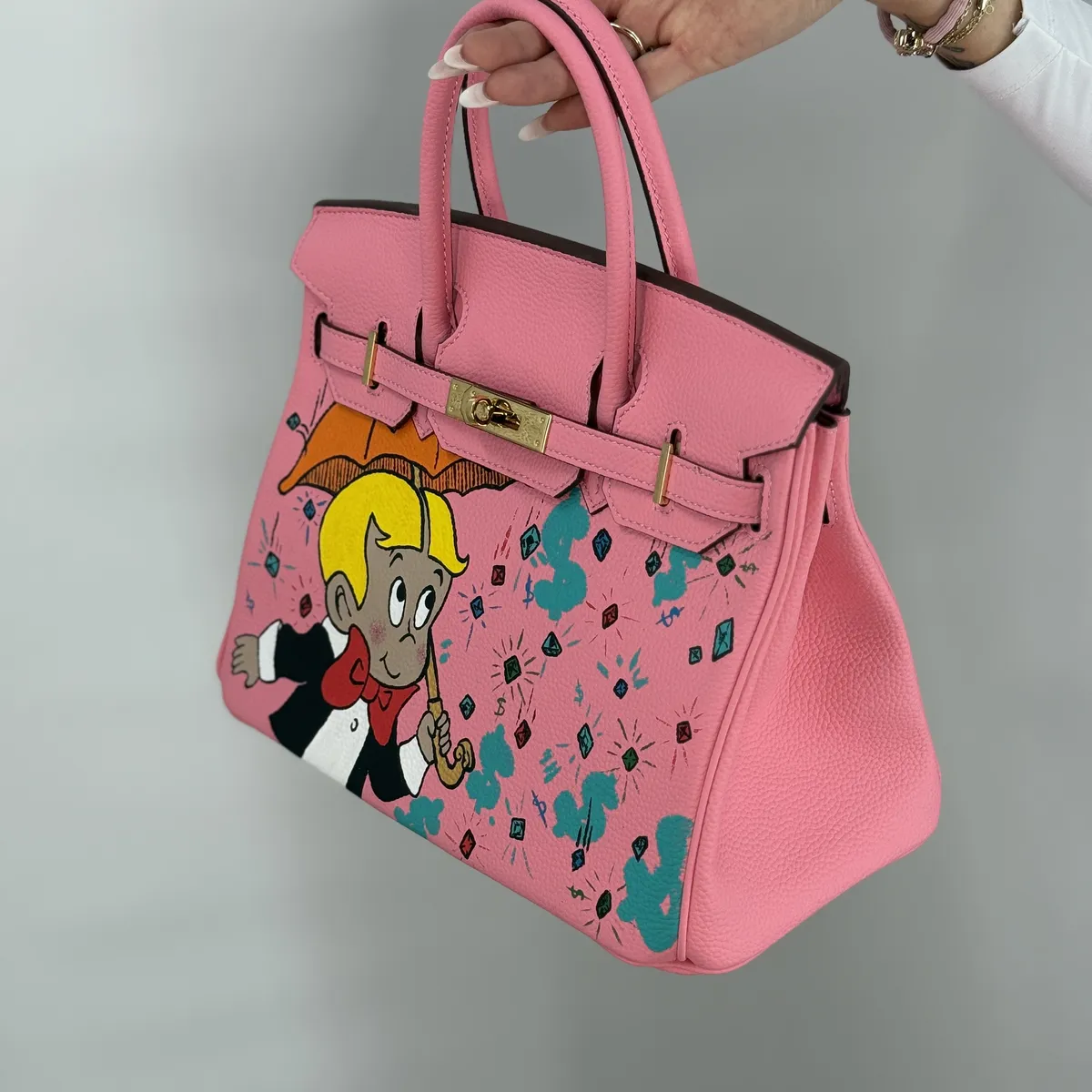 Kabelka Icona 30 “Pink Diamond Rain” – limitovaná edícia 1/1