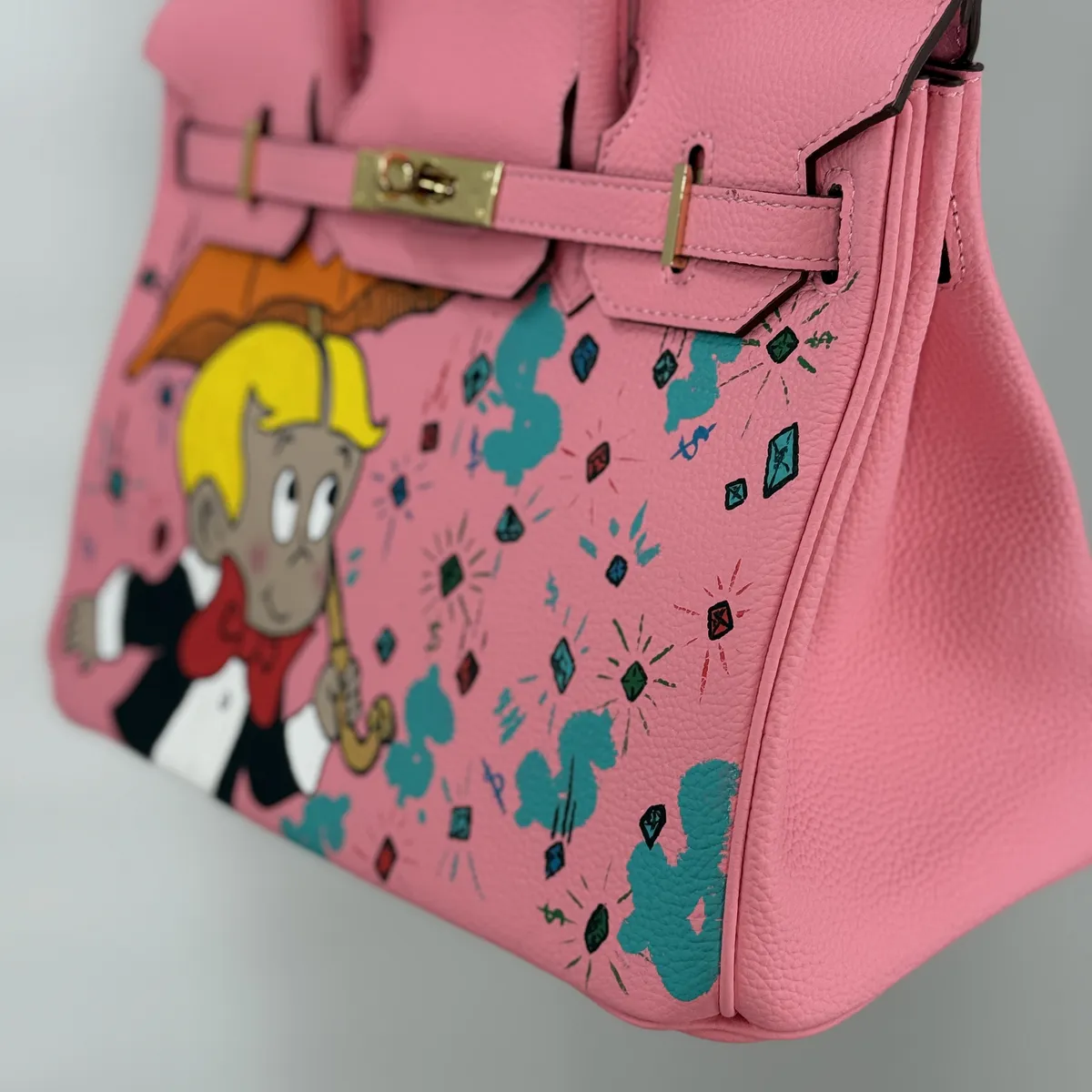 Kabelka Icona 30 “Pink Diamond Rain” – limitovaná edícia 1/1