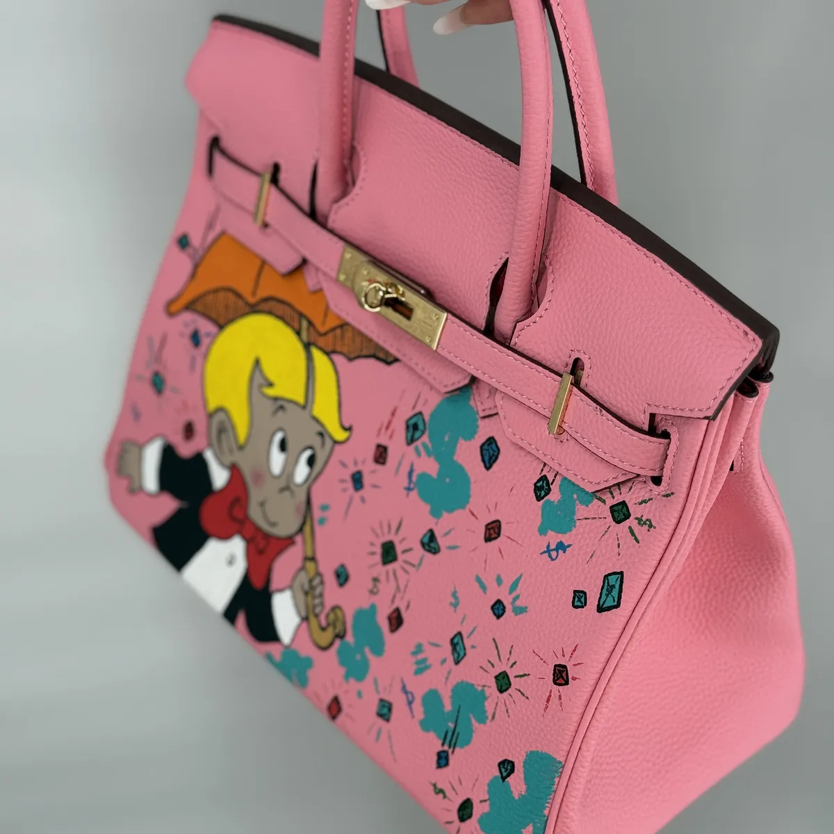 Kabelka Icona 30 “Pink Diamond Rain” – limitovaná edícia 1/1