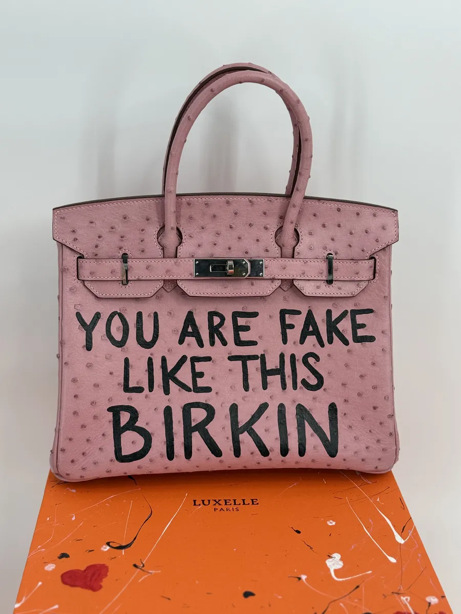 Kabelka Icona 30 “FAKE LIKE THIS” – ručne maľovaná limitovaná edícia 1/1