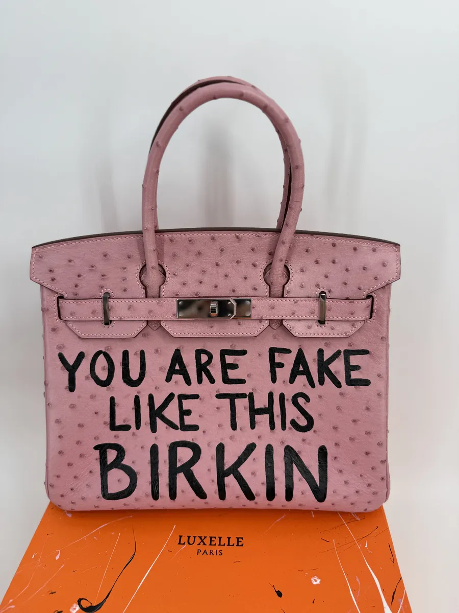 Kabelka Icona 30 “FAKE LIKE THIS” – ručne maľovaná limitovaná edícia 1/1