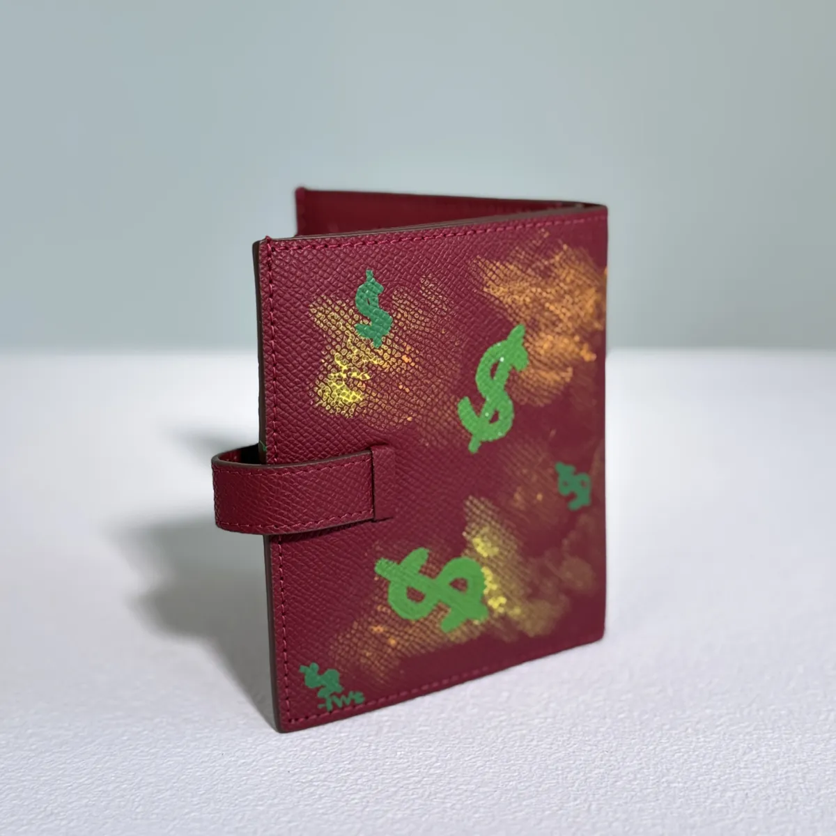 Peňaženka Wallet Élégance H-Clasp – Money Pop Art (Burgundy) | Limitovaná edícia 1/1