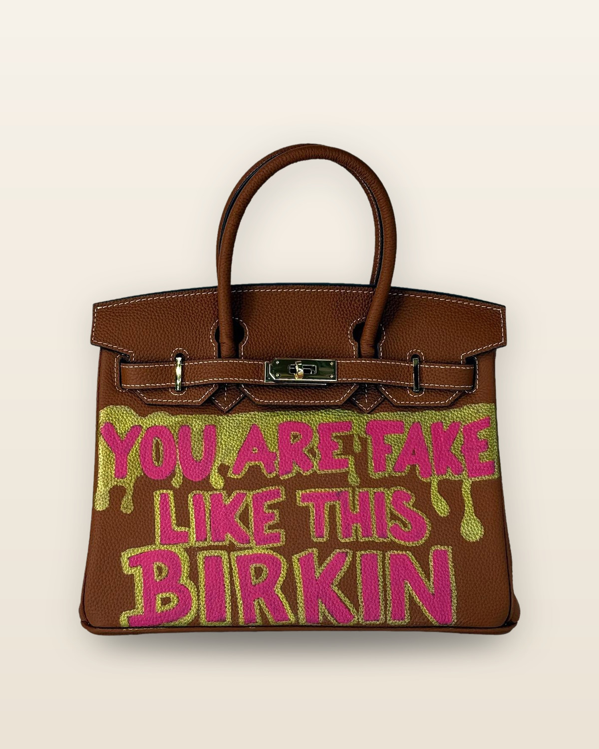 Kabelka Icona 30 „YOU ARE FAKE“ – Limitovaná edícia 1/1