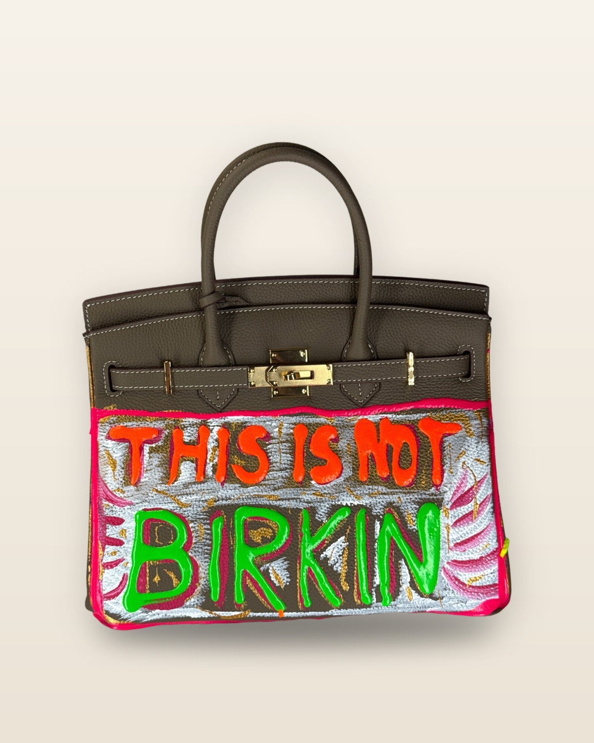 Kabelka Icona 30 Taupe „THIS IS NOT BIRKIN“ – Limitovaná edícia 1/1