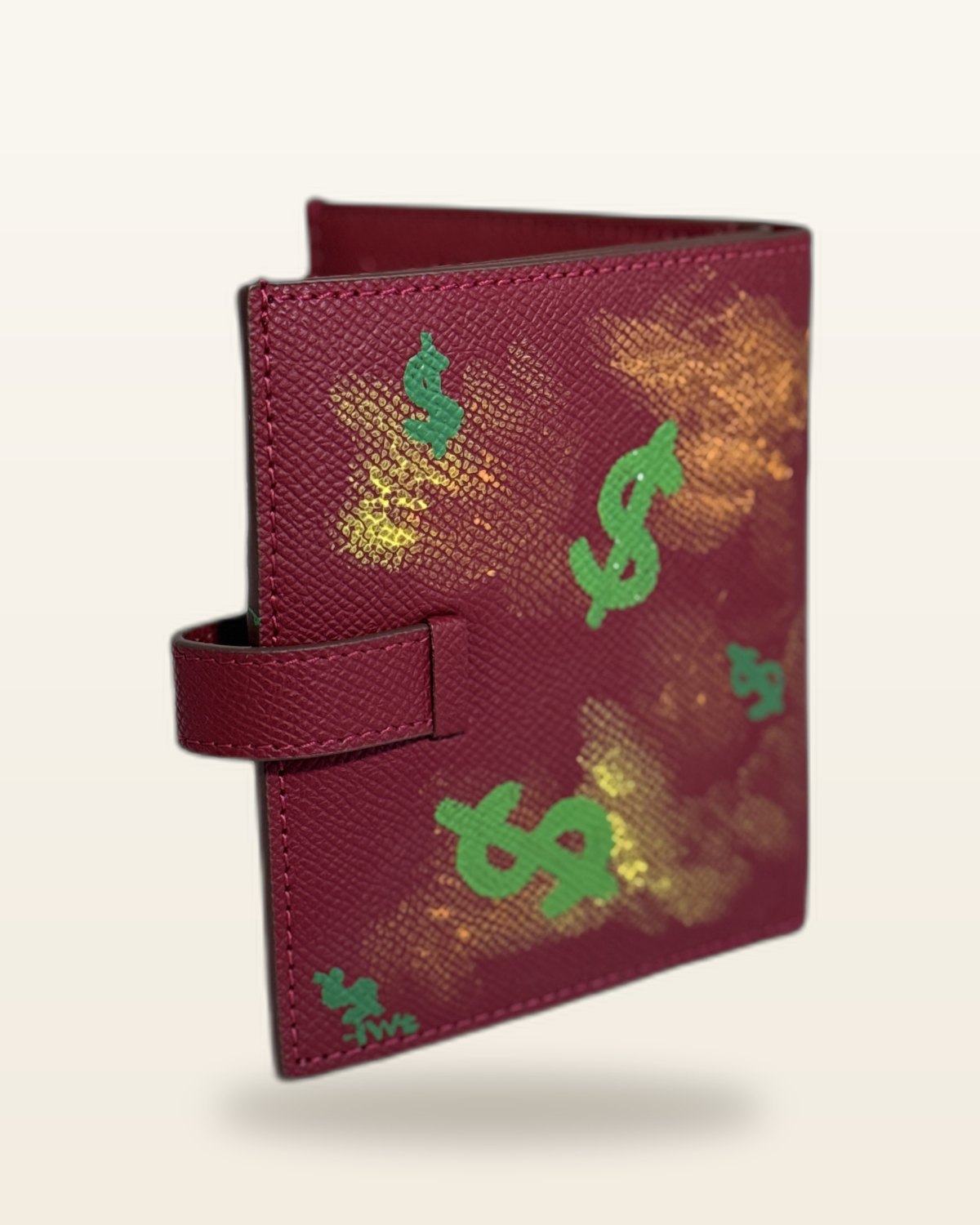 Peňaženka Wallet Élégance H-Clasp – Money Pop Art (Burgundy) | Limitovaná edícia 1/1